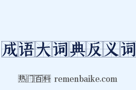 成语大词典反义词是什么意思的图片